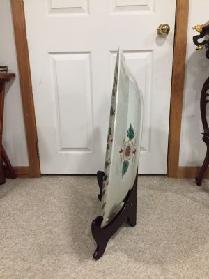 中国瓷器狩猎场景非常漂亮的超大型的瓷器大盆