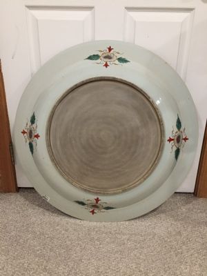 中国瓷器狩猎场景非常漂亮的超大型的瓷器大盆